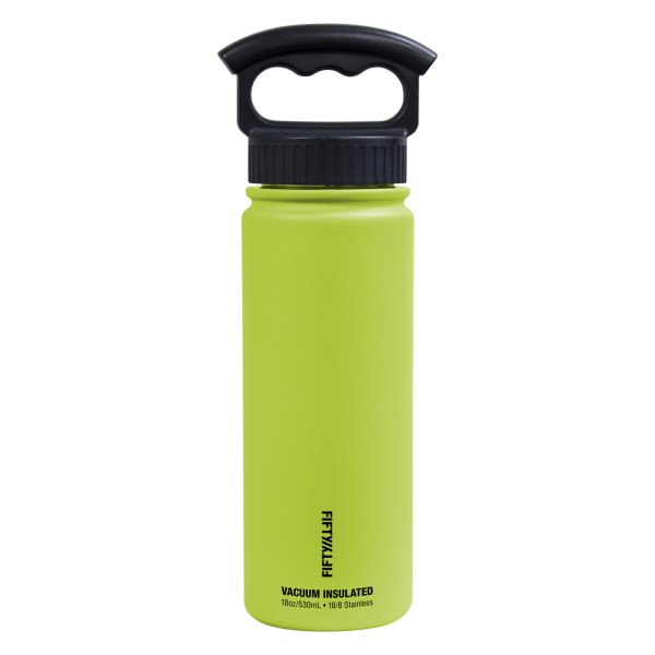 Fifty/Fifty® - 18 fl. oz. Lime Green Stainless Steel Vacuum Insulated Bottle with 3-Finger Lid