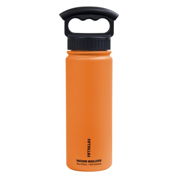 Fifty/Fifty® - 18 fl. oz. Solar Orange Stainless Steel Vacuum Insulated Bottle with 3-Finger Lid