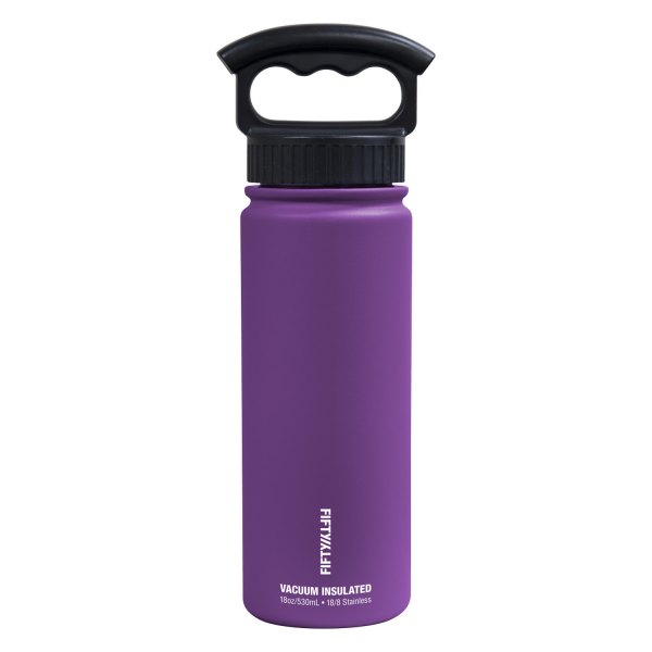 Fifty/Fifty® - 18 fl. oz. Royal Purple Stainless Steel Vacuum Insulated Bottle with 3-Finger Lid
