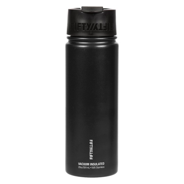 Fifty/Fifty® - 20 fl. oz. Matte Black Stainless Steel Vacuum Insulated Bottle with Flip Lid