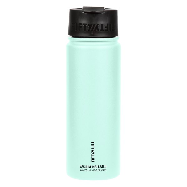 Fifty/Fifty® - 20 fl. oz. Cool Mint Stainless Steel Vacuum Insulated Bottle with Flip Lid