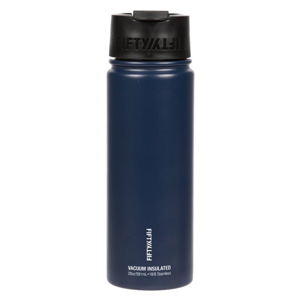 Fifty/Fifty® - 20 fl. oz. Navy Blue Stainless Steel Vacuum Insulated Bottle with Flip Lid