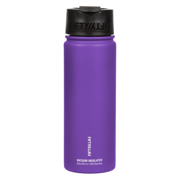 Fifty/Fifty® - 20 fl. oz. Royal Purple Stainless Steel Vacuum Insulated Bottle with Flip Lid