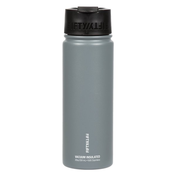 Fifty/Fifty® - 20 fl. oz. Slate Gray Stainless Steel Vacuum Insulated Bottle with Flip Lid