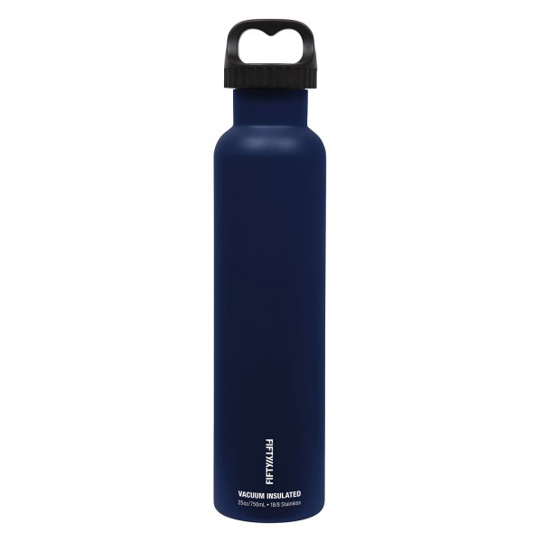 Fifty/Fifty® - 25 fl. oz. Navy Blue Stainless Steel Vacuum Insulated Bottle with 2-Finger Lid