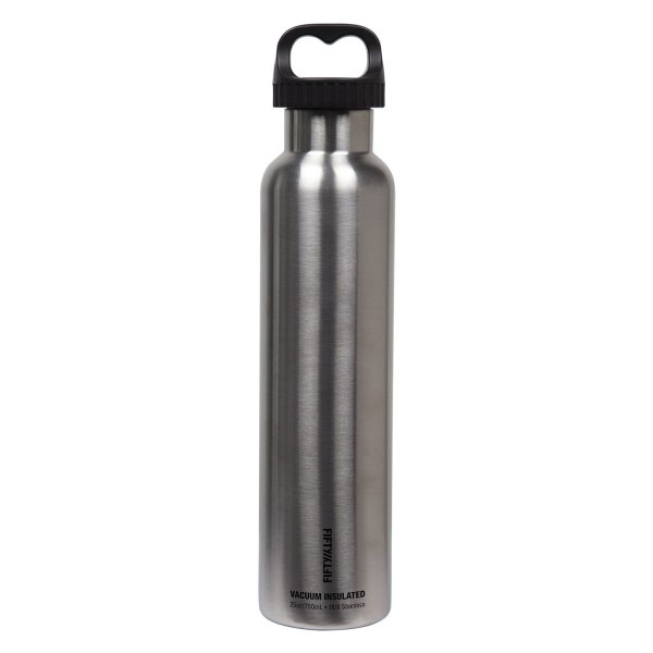 Fifty/Fifty® - 25 fl. oz. Silver Stainless Steel Vacuum Insulated Bottle with 2-Finger Lid