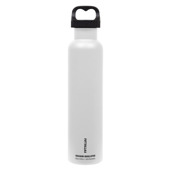 Fifty/Fifty® - 25 fl. oz. Winter White Stainless Steel Vacuum Insulated Bottle with 2-Finger Lid