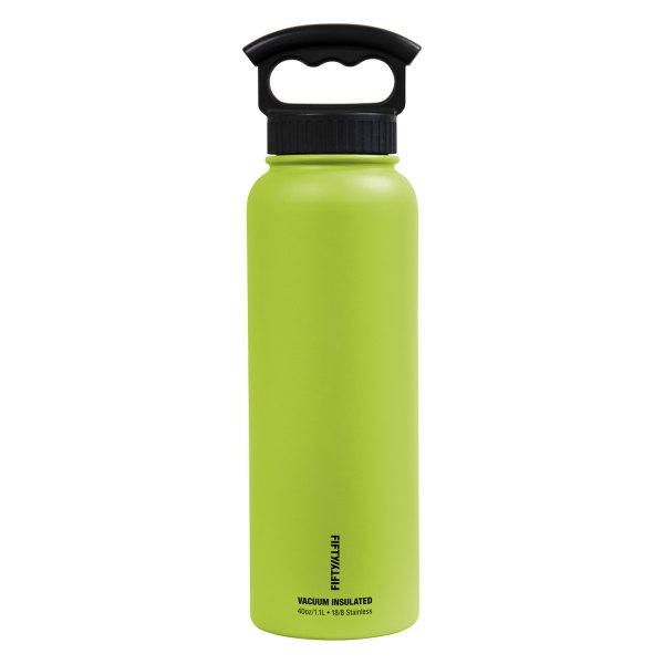 Fifty/Fifty® - 40 fl. oz. Lime Green Stainless Steel Vacuum Insulated Bottle with 3-Finger Lid