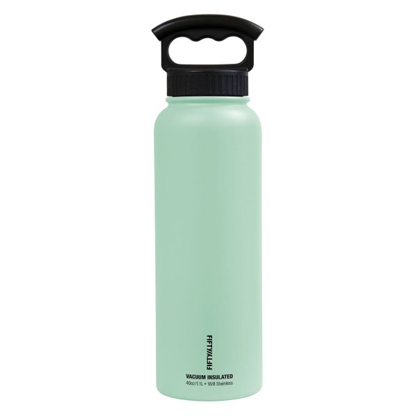 Fifty/Fifty® - 40 fl. oz. Cool Mint Stainless Steel Vacuum Insulated Bottle with 3-Finger Lid