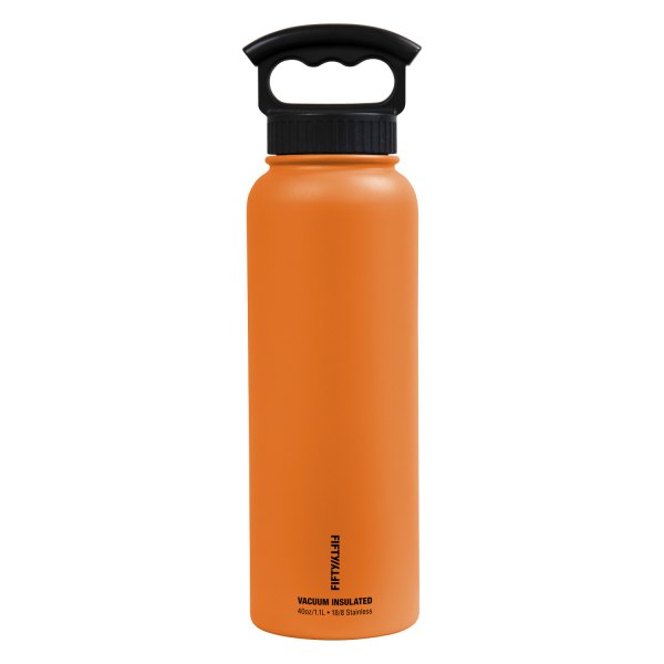 Fifty/Fifty® - 40 fl. oz. Solar Orange Stainless Steel Vacuum Insulated Bottle with 3-Finger Lid