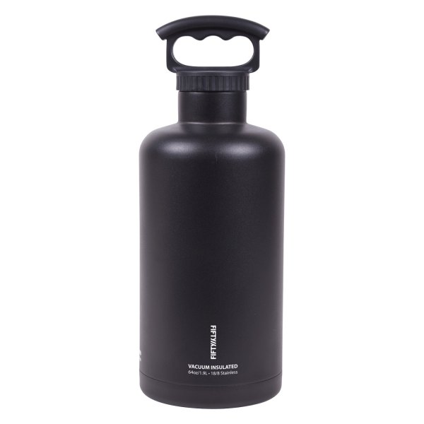 Fifty/Fifty® - 64 fl. oz. Matte Black Stainless Steel Vacuum Insulated Tank Growler