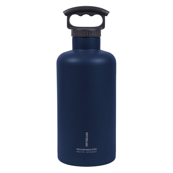 Fifty/Fifty® - 64 fl. oz. Navy Blue Stainless Steel Vacuum Insulated Tank Growler