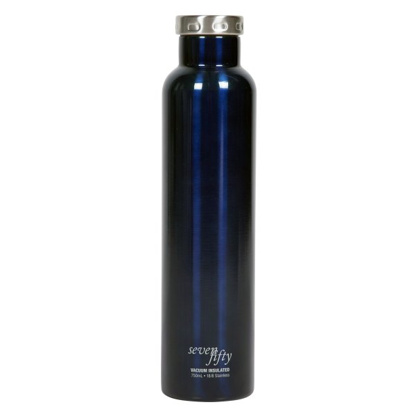 Fifty/Fifty® - 25.4 fl. oz. Gloss Blue Stainless Steel Vacuum Insulated Wine Growler