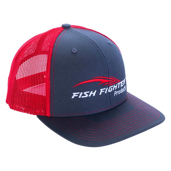 Fish Fighter® - Gray with Red Mesh Snapback Hat