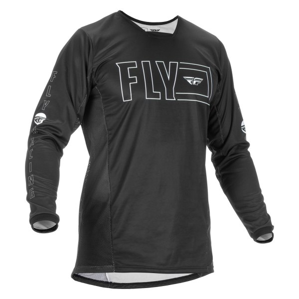 Fly Racing® - Men's Kinetic Fuel™ 2X-Large Black/White Long Sleeve Jersey