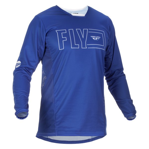 Fly Racing® - Men's Kinetic Fuel™ Large Blue/White Long Sleeve Jersey