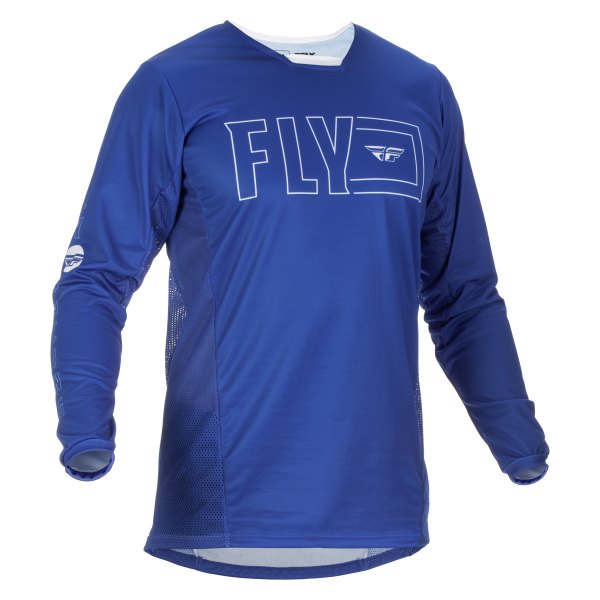 Fly Racing® - Men's Kinetic Fuel™ Medium Blue/White Long Sleeve Jersey