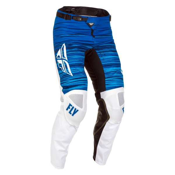 Fly Racing® - Men's Kinetic Wave™ 38 Size White/Blue Cycling Pants