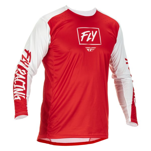 Fly Racing® - Men's Lite™ Large Red/White Long Sleeve Jersey