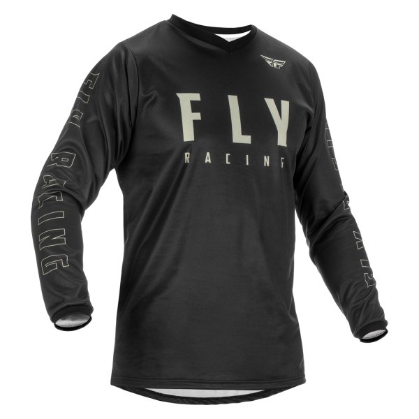 Fly Racing® - Youth F-16 Youth Small Black/Gray Long Sleeve Jersey