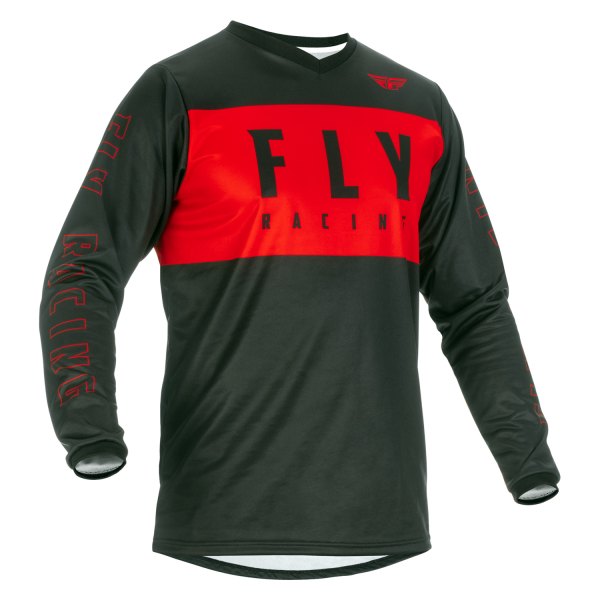 Fly Racing® - Youth F-16 Youth Small Red/Black Long Sleeve Jersey