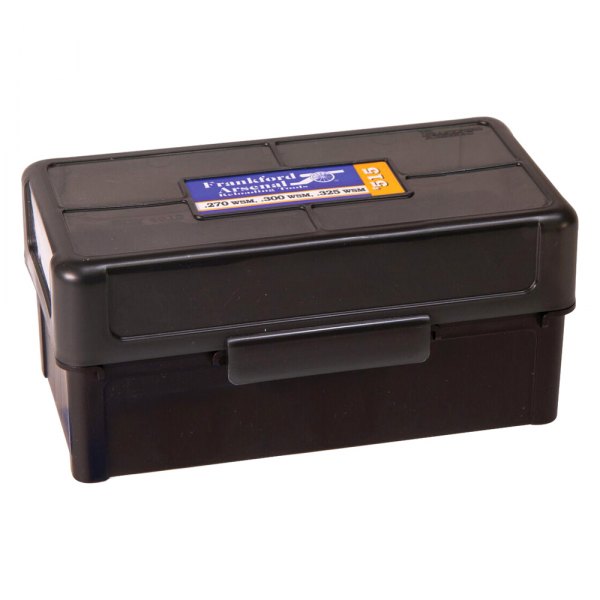 Frankford Arsenal® - Hinge-Top 270 WSM - 300 WSM 50 Rounds Black Plastic Ammo Box
