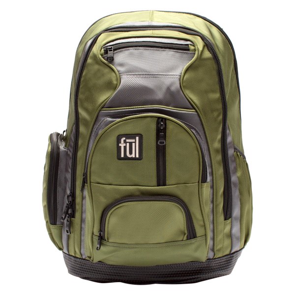Ful® - Free Fallin™ 19" x 13" x 7.5" Gray/Green Unisex Everyday Backpack