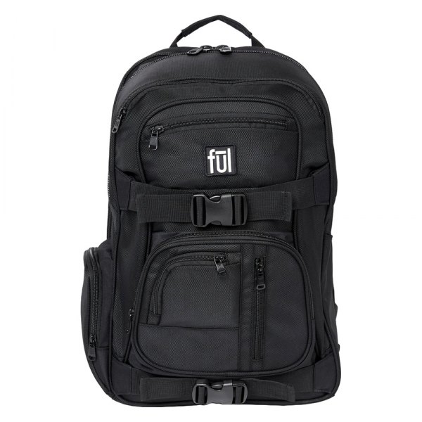 Ful® - Rush™ 18" x 12" x 8" Black Unisex Everyday Backpack