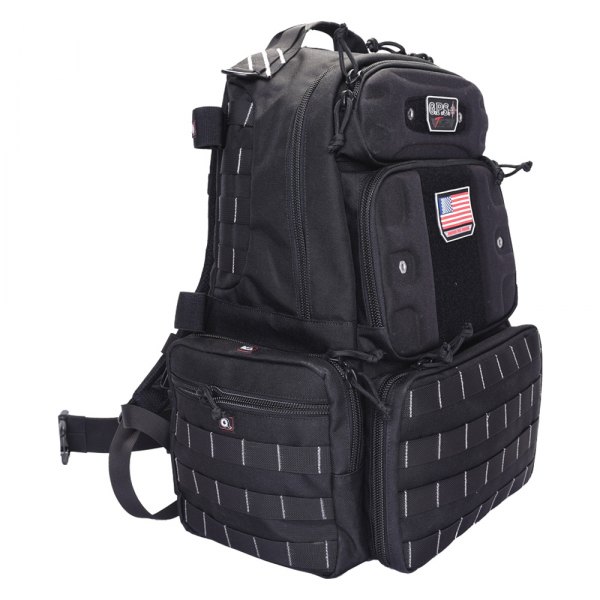 G Outdoors® - G.P.S. Tactical 4-Gun Black 1000D Polyester Soft Range Backpack