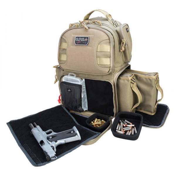 G Outdoors® - Tac Range™ Tan 2 1/2 Gun Range Backpack