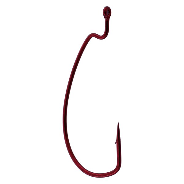 Gamakatsu® - EWG Offset Shank Worm 2/0 Size Red Hooks, 6 Pieces