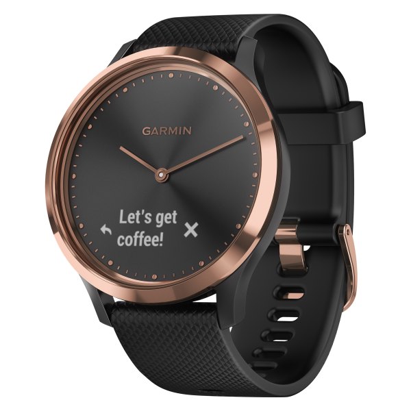 vivomove hr black silicone band