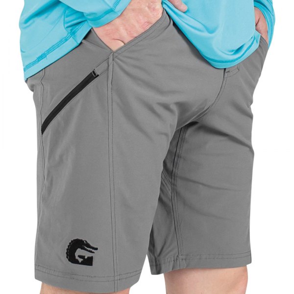Gator Waders® - Men's Performance Fishing Large Gray Shorts