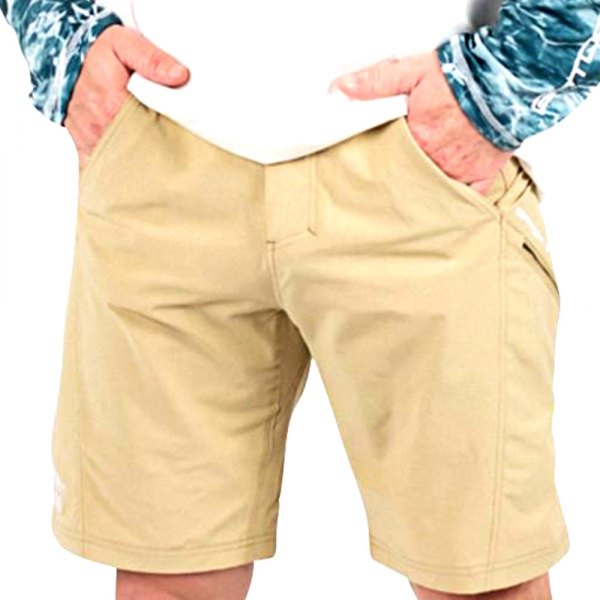 Gator Waders® - Men's Performance Fishing Medium Khaki Shorts