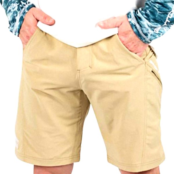 Gator Waders® FMSHOBRK12XL - Men's Performance Fishing X-Large Khaki Shorts  
