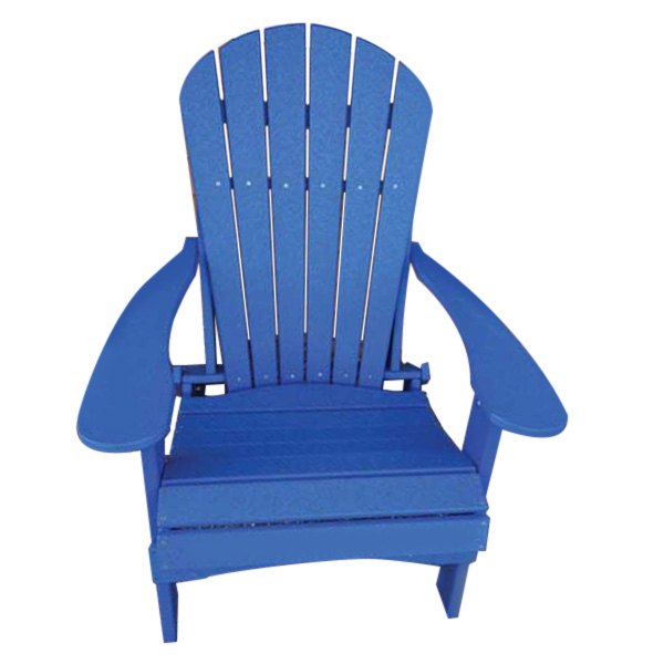 GCD® - Burns Blue Plastic Folding Adirondack Chair