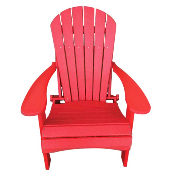 GCD® - Red Plastic Folding Adirondack Chair