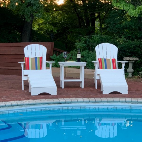 GCD® - White Plastic Folding Adirondack Chair