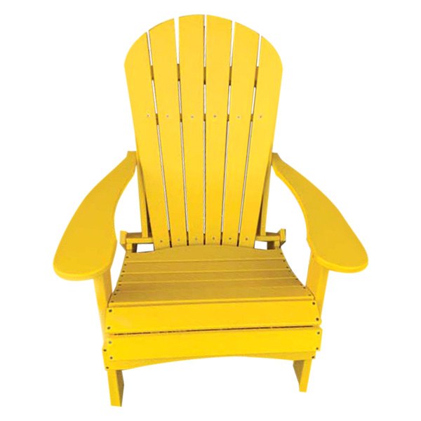 GCD® - Yellow Plastic Folding Adirondack Chair