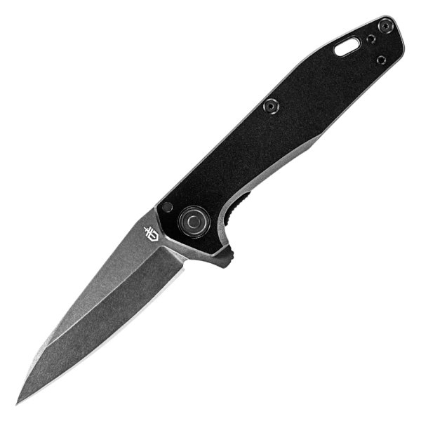 Gerber® - Fastball 3" Stonewash/Black Clip Point Black Handle Folding Knife