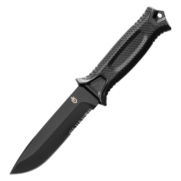 Gerber® - Strongarm 4.8" Black Drop Point Serrated Fixed Knife with Sheath