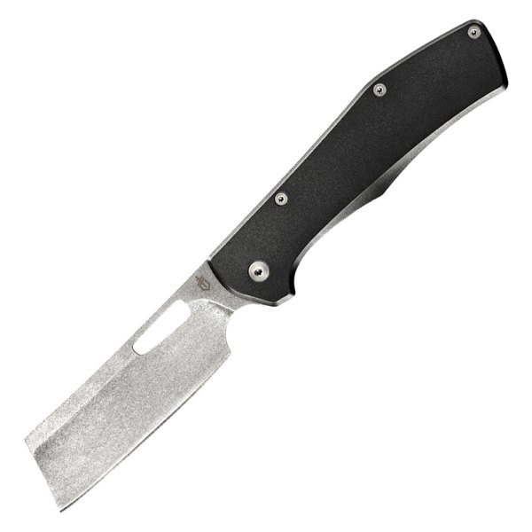Gerber® - Flatiron 3.6" Stonewash Shipfoot Black Handle Folding Knife