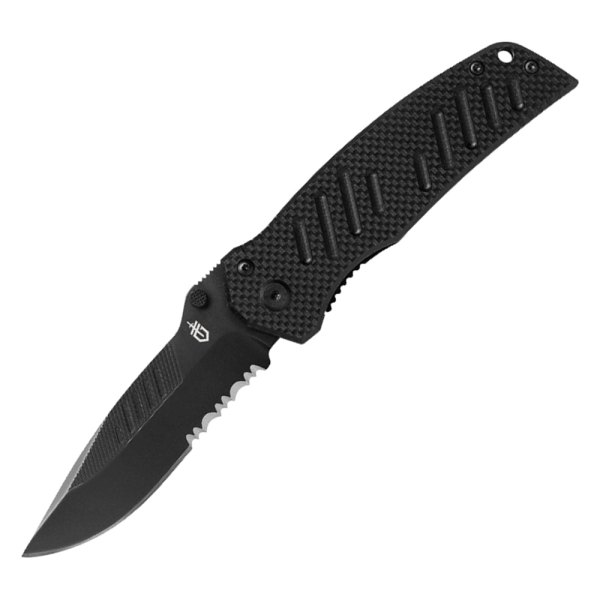 Gerber® - Swagger 3.25" Black Drop Point Serrated Folding Knife