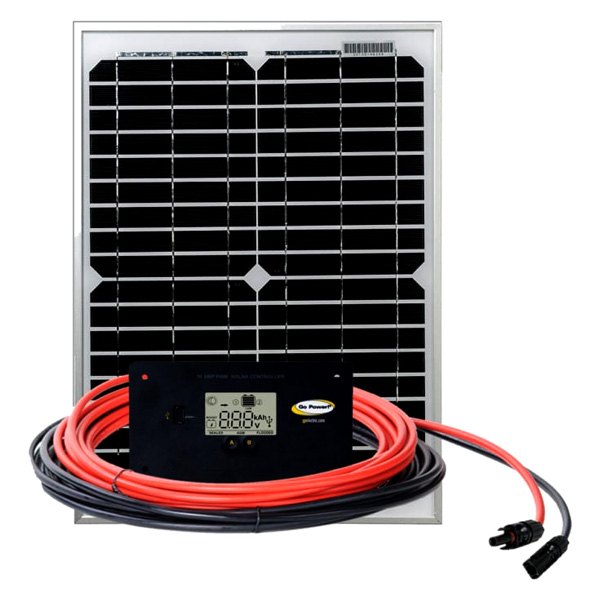 Go Power® - Eco 20W Solar Kit with 10 Amp Regulator