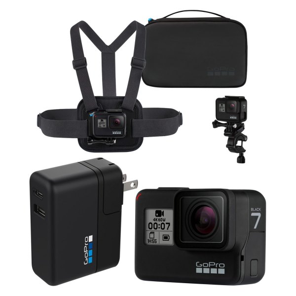 GoPro® - HERO7 4K 30 FPS Black Action Camera Kit