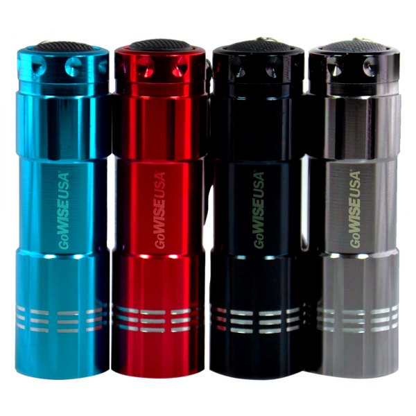 GoWISE USA® - Black/Red/Blue/Silver Mini Flashlights 