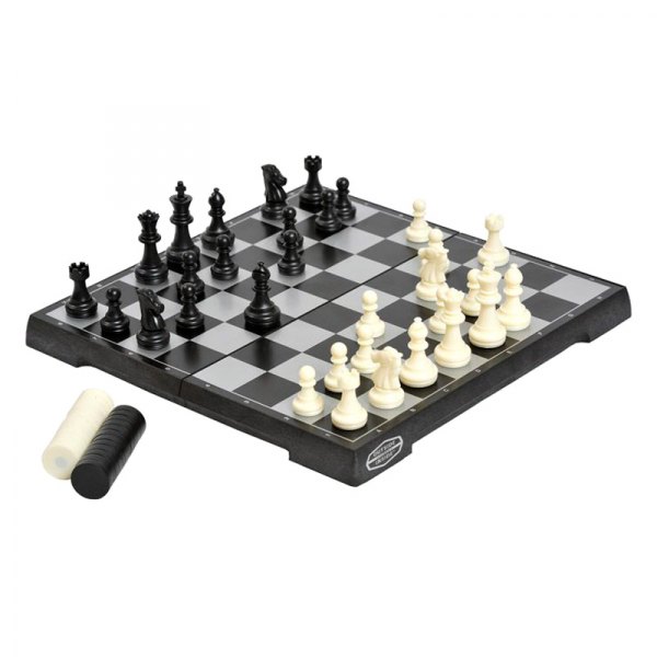 GSI® - Outside/Inside Travel Basecamp Magnetic Chess/Checkers Game