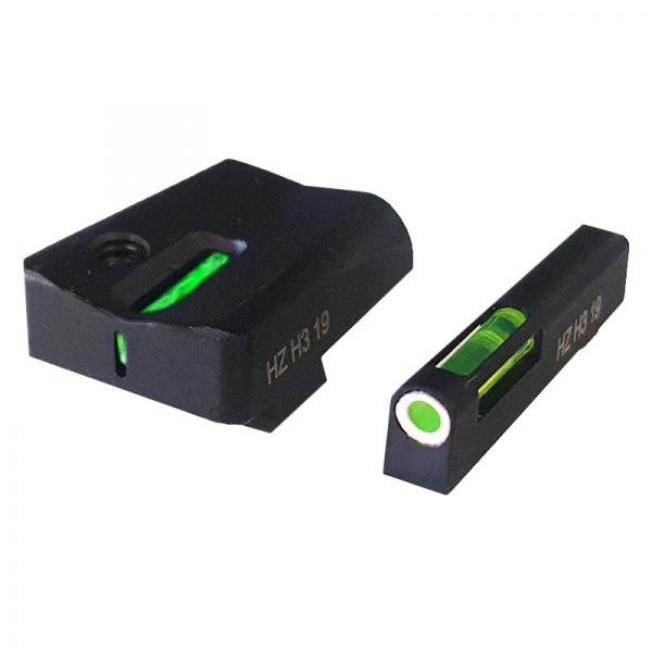 HIVIZ® - LiteWave H3™ Glock Green Rear Tritium/Litepipe Gun Sight Set