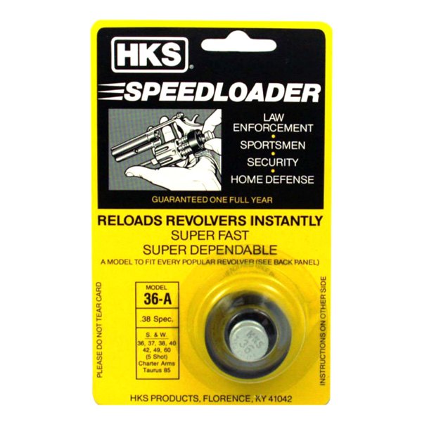 HKS Gun Loaders® - A-Series .38/.357 5 Shot Black Revolver Speedloader