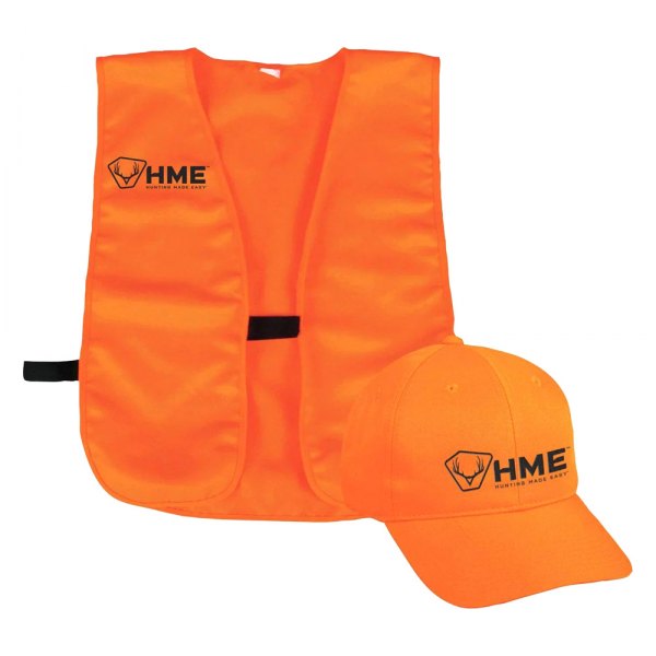HME® - One Size Orange Vest and Hat Combo